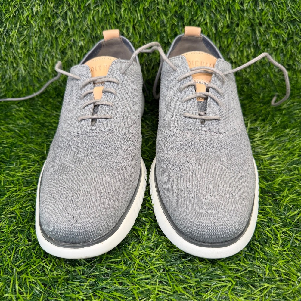 Cole Haan Zerogrand Mens 10 Stitchlite Wingtip Oxford Grey Knit C27947 Grand.OS